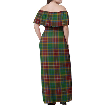 Baxter Tartan Off Shoulder Long Dress