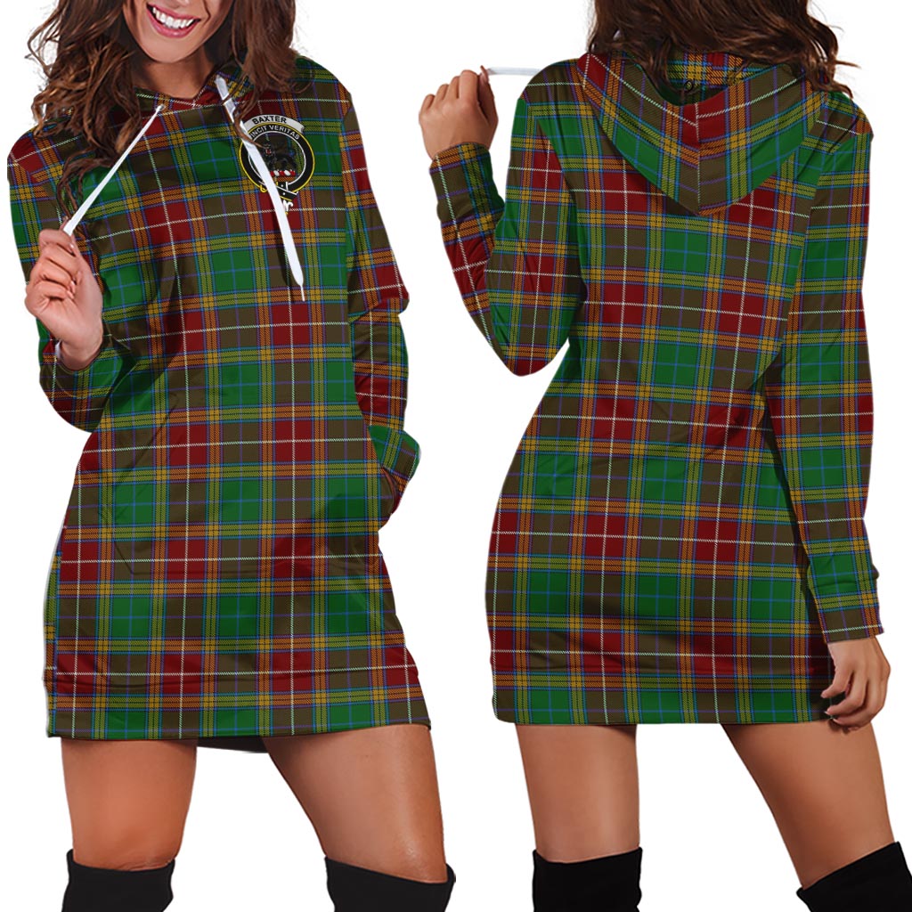 Baxter Tartan Hoodie Dress with Family Crest - Tartan Vibes Clothing