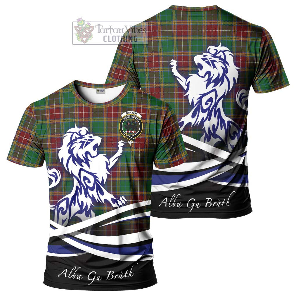 Tartan Vibes Clothing Baxter Tartan Cotton T-shirt with Alba Gu Brath Regal Lion Emblem