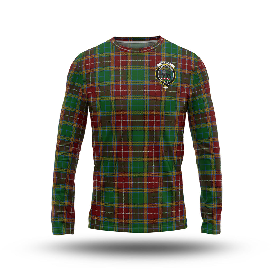 Baxter Tartan Long Sleeve T-Shirt with Family Crest - Tartanvibesclothing