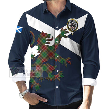 Baxter Tartan Lion Rampant Long Sleeve Button Shirt Proudly Display Your Heritage with Alba Gu Brath and Clan Name