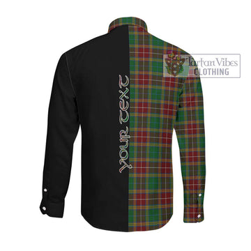 Baxter Tartan Long Sleeve Button Shirt with Family Crest and Half Of Me Style Men's Shirt - Tartan Vibes Clothing