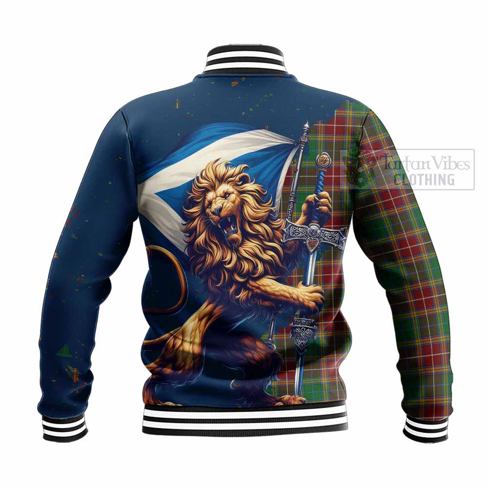 Tartan Vibes Clothing Baxter Tartan Family Crest Baseball Jacket with Scottish Majestic Lion