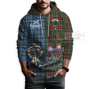 Baxter Tartan Hoodie Happy St. Andrew's Day Half Tartan Style