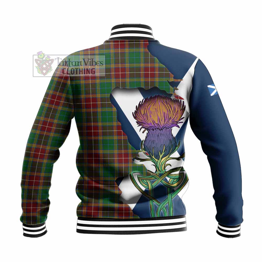 Baxter Tartan Family Crest Baseball Jacket Scottish Thistle Celtic Inspired - Tartan Vibes Clothing