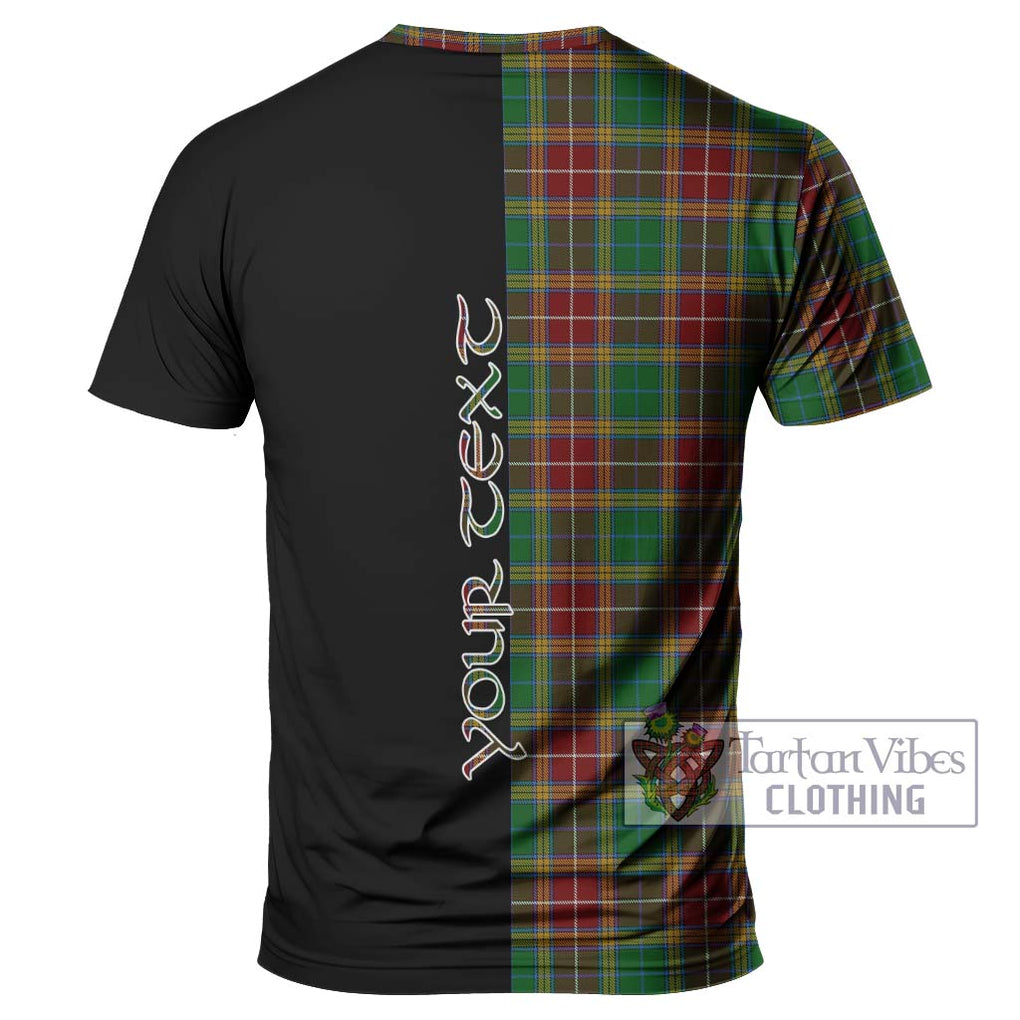 Baxter Tartan T-Shirt with Family Crest and Half Of Me Style - Tartanvibesclothing Shop