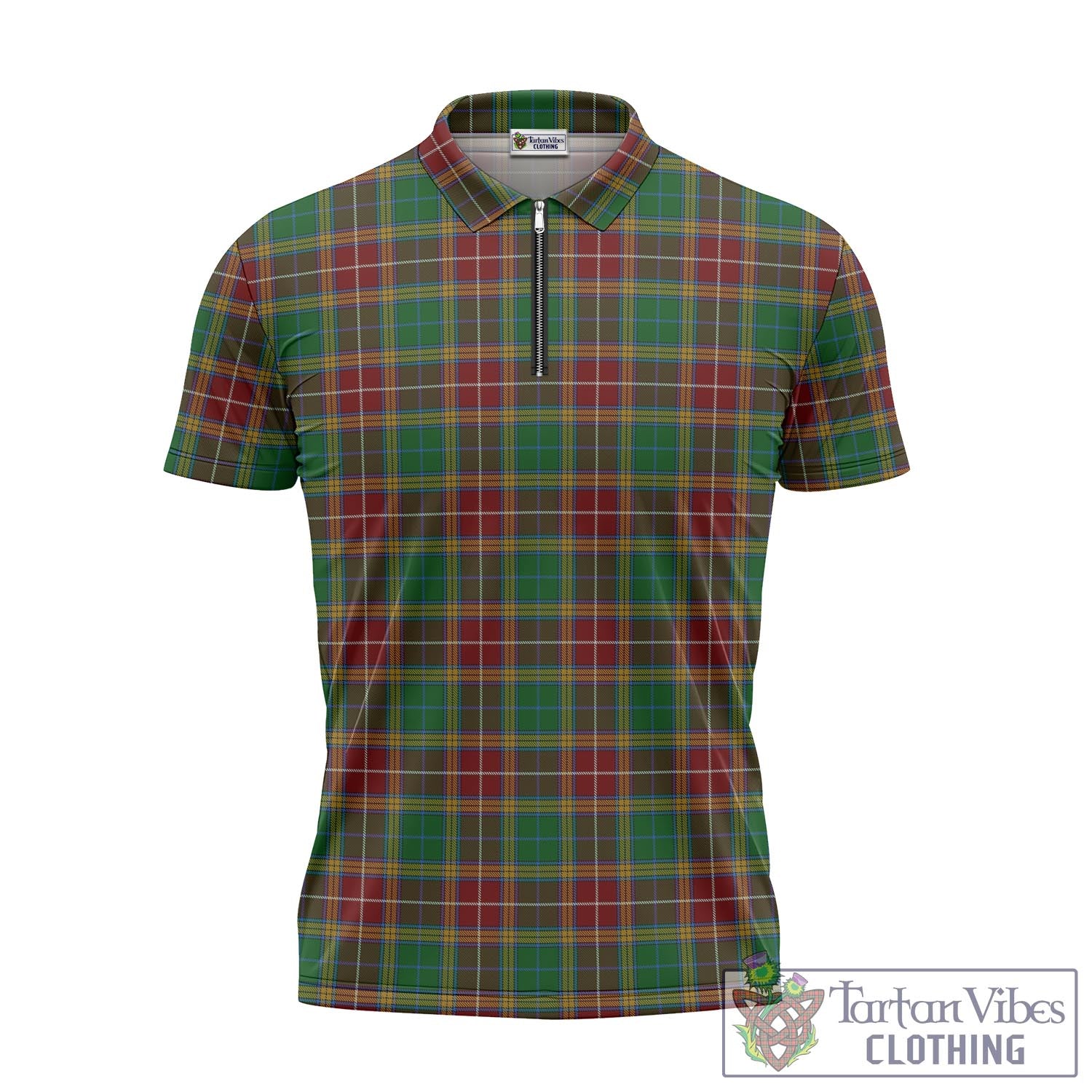 Tartan Vibes Clothing Baxter Tartan Zipper Polo Shirt