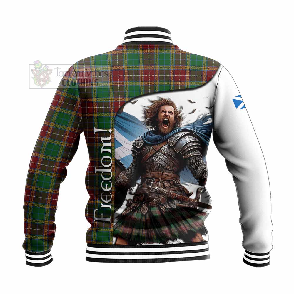 Tartan Vibes Clothing Baxter Crest Tartan Baseball Jacket Inspired by the Freedom of Scottish Warrior