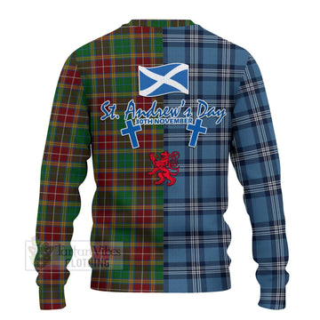 Baxter Tartan Knitted Sweater Happy St. Andrew's Day Half Tartan Style