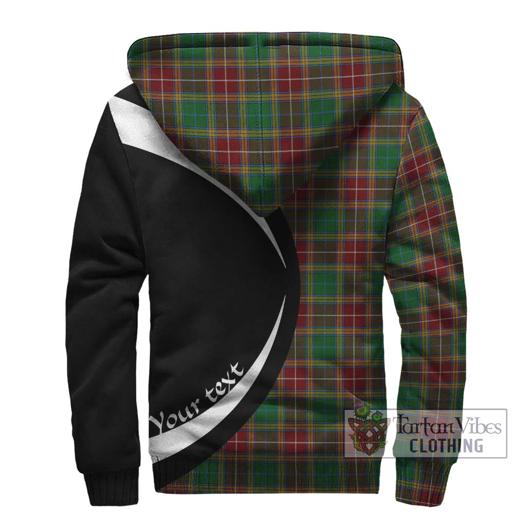 Baxter Tartan Sherpa Hoodie with Family Crest Circle Style - Tartan Vibes Clothing