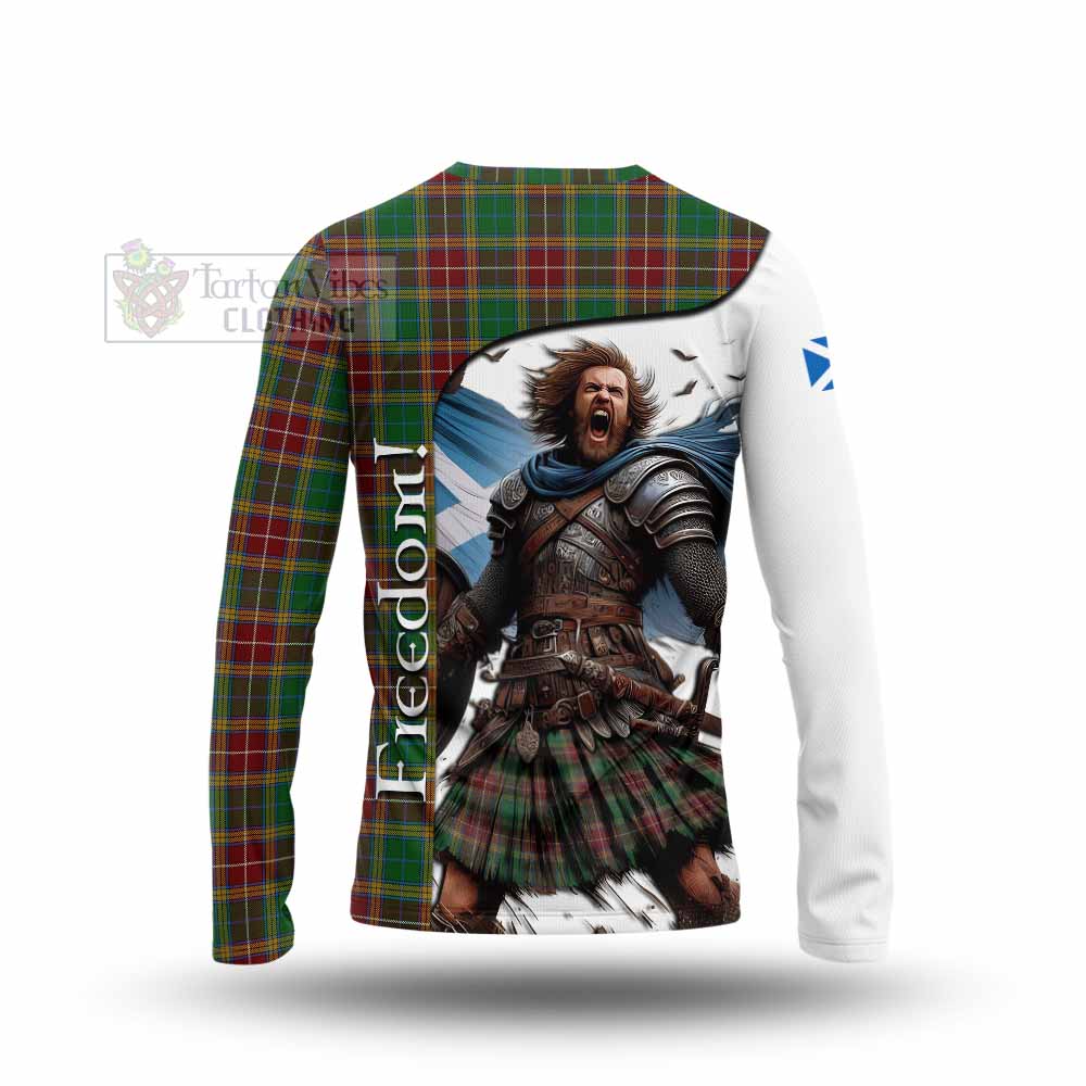 Tartan Vibes Clothing Baxter Crest Tartan Long Sleeve T-Shirt Inspired by the Freedom of Scottish Warrior