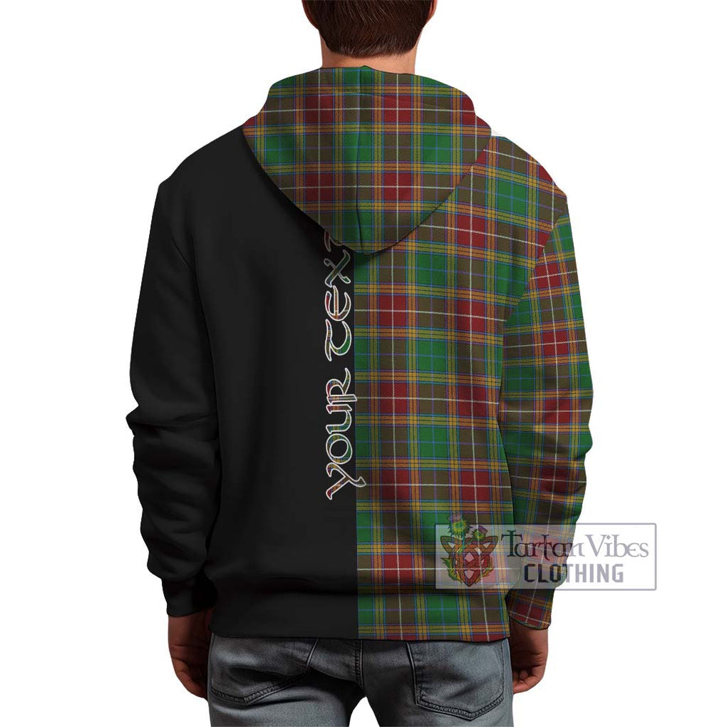 Baxter Tartan Hoodie with Family Crest and Half Of Me Style - Tartanvibesclothing Shop