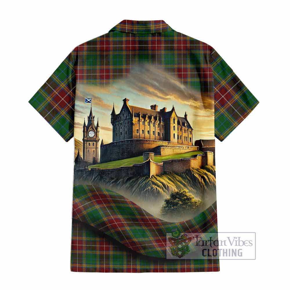 Baxter Tartan Family Crest Hawaiian Shirt with Scottish Ancient Castle Style - Tartan Vibes Clothing