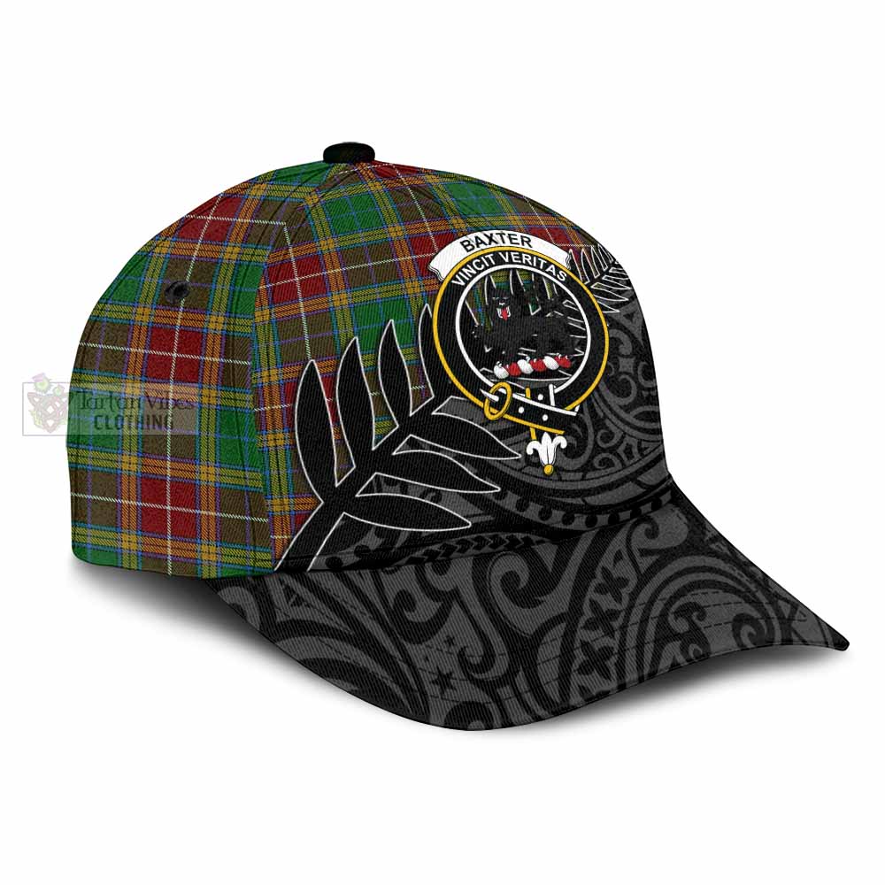 Tartan Vibes Clothing Baxter Tartan Classic Cap with New Zealand Silver Fern Half Style