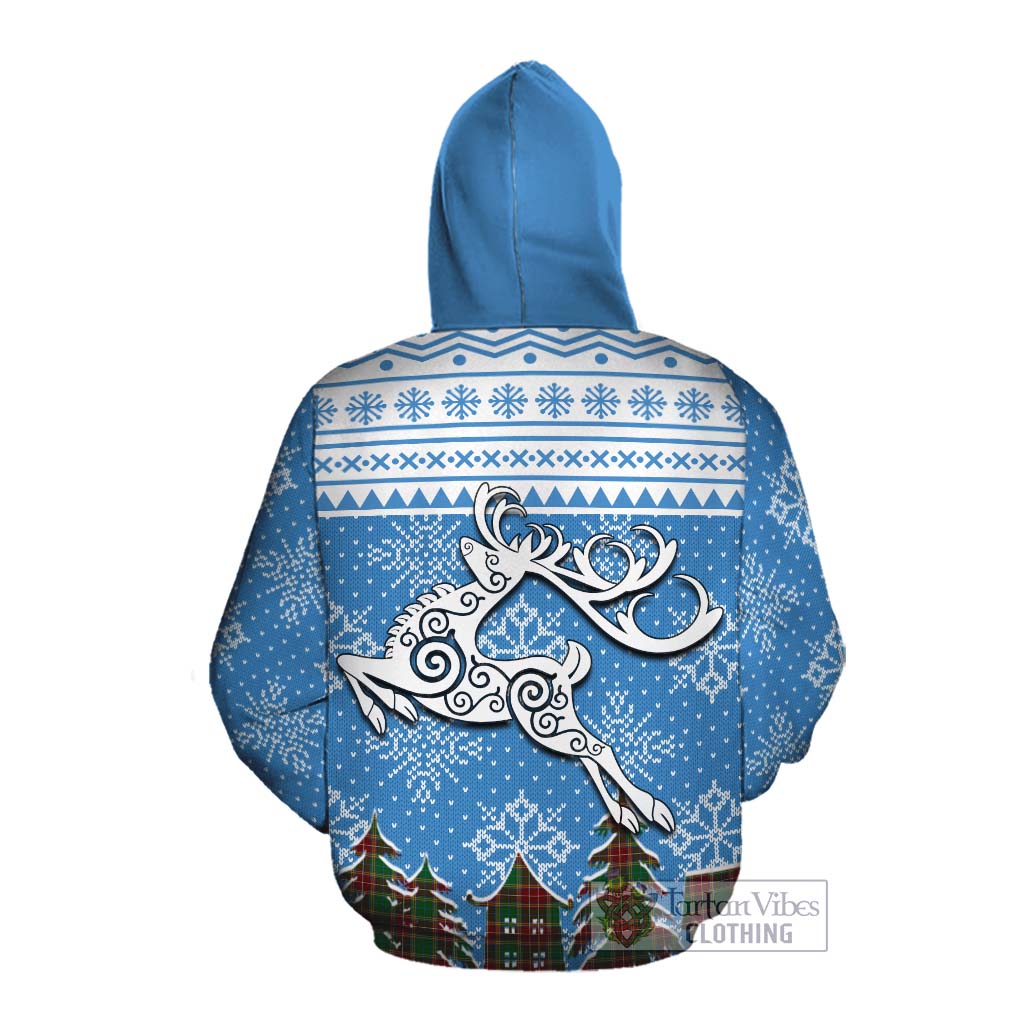 Tartan Vibes Clothing Baxter Clan Christmas Cotton Hoodie Celtic Reindeer Style