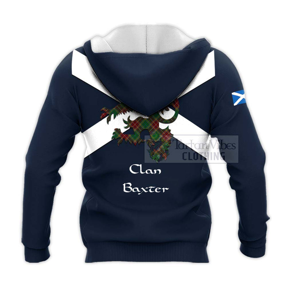 Tartan Vibes Clothing Baxter Tartan Lion Rampant Knitted Hoodie – Proudly Display Your Heritage with Alba Gu Brath and Clan Name