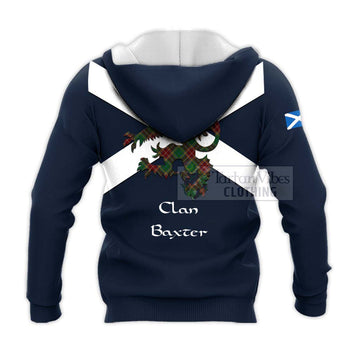 Baxter Tartan Lion Rampant Knitted Hoodie Proudly Display Your Heritage with Alba Gu Brath and Clan Name