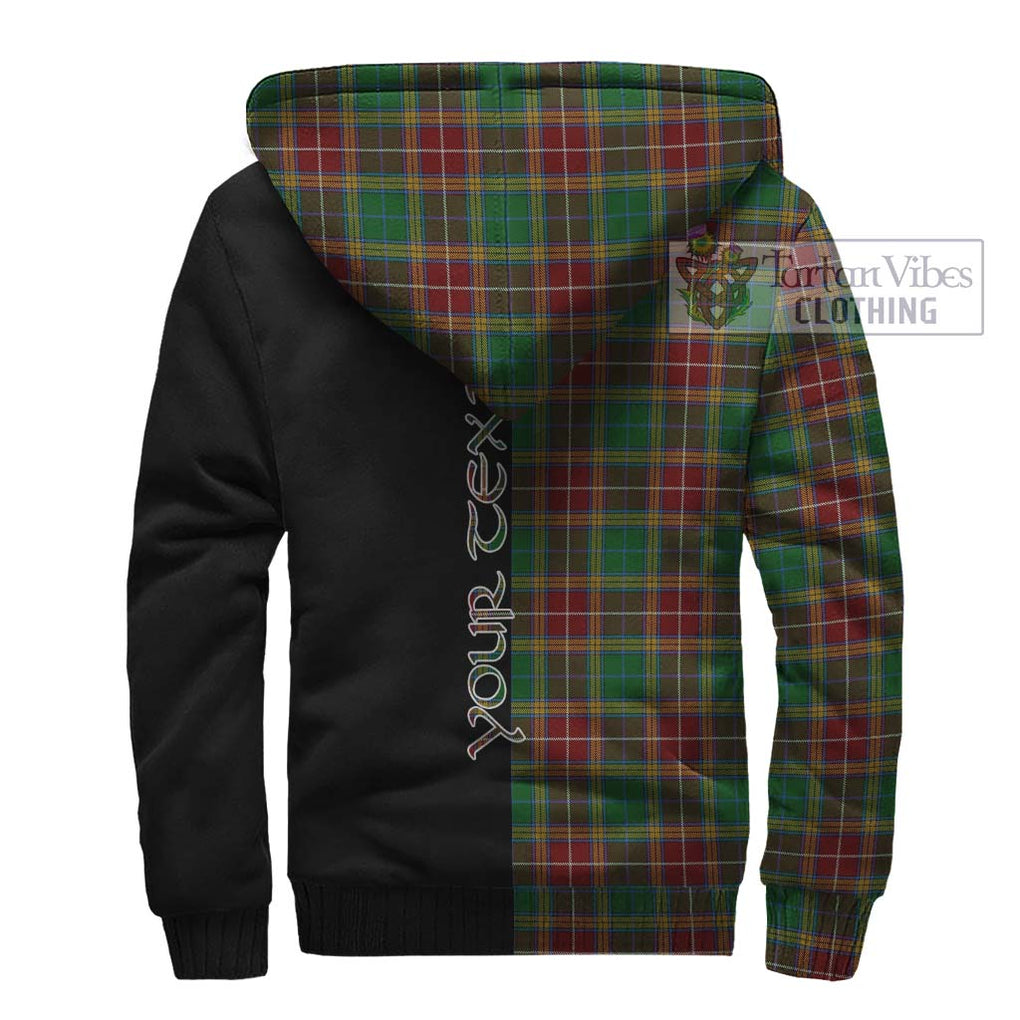 Baxter Tartan Sherpa Hoodie with Family Crest and Half Of Me Style - Tartanvibesclothing Shop