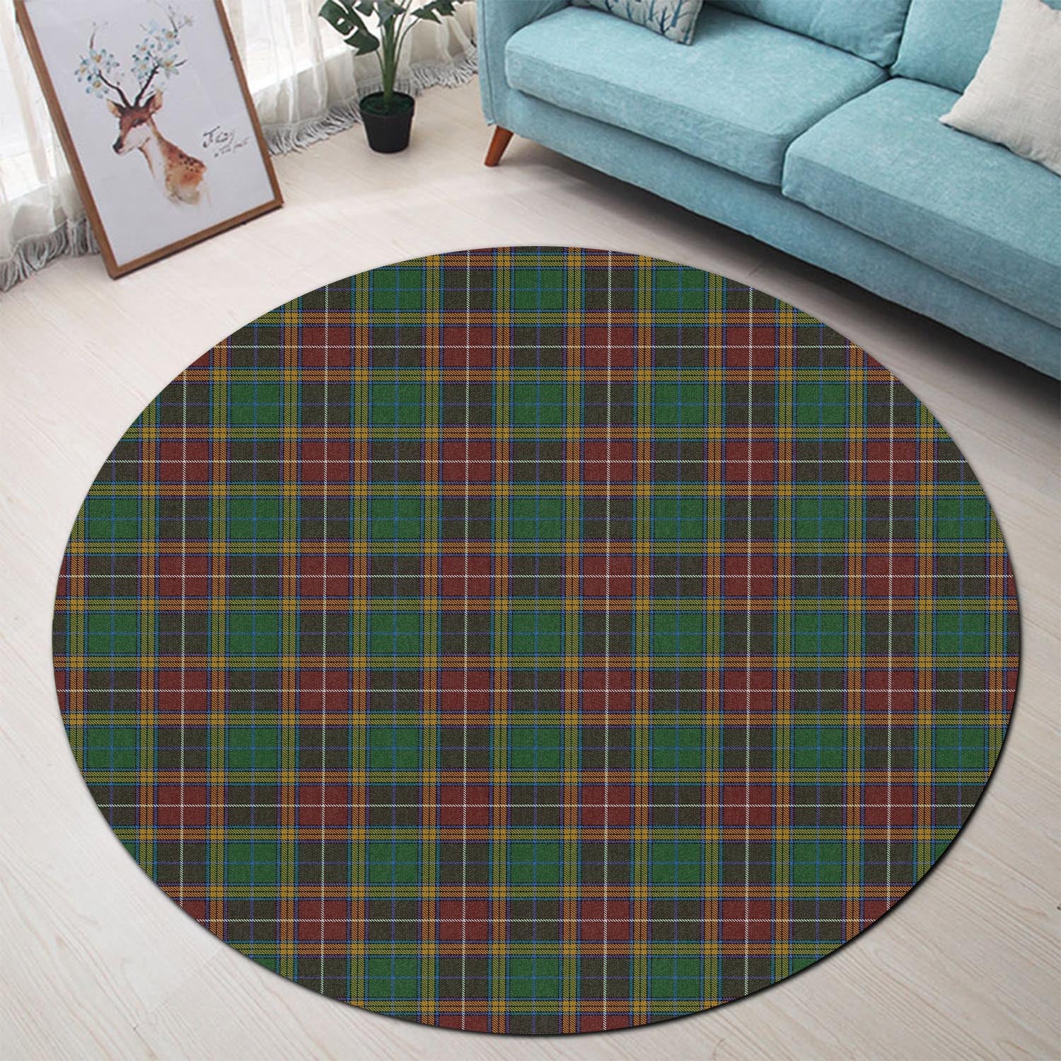 Baxter Tartan Round Rug - Tartanvibesclothing