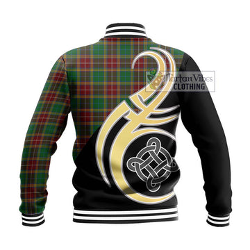 Baxter Tartan Baseball Jacket with Family Crest and Celtic Symbol Style