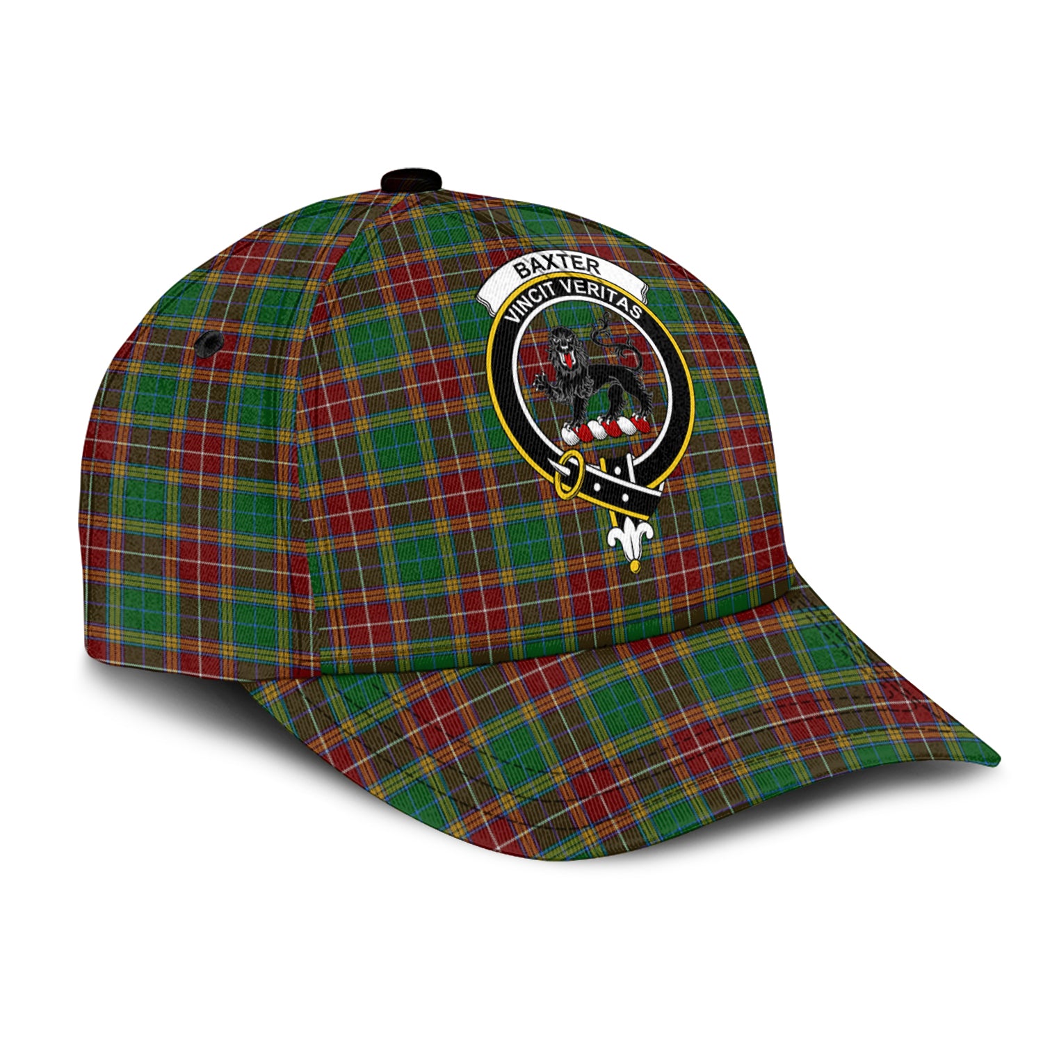 Baxter Tartan Classic Cap with Family Crest - Tartan Vibes Clothing