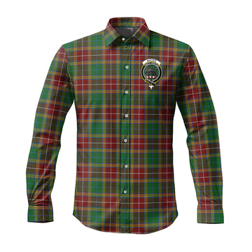 Baxter Tartan Long Sleeve Button Up Shirt with Family Crest