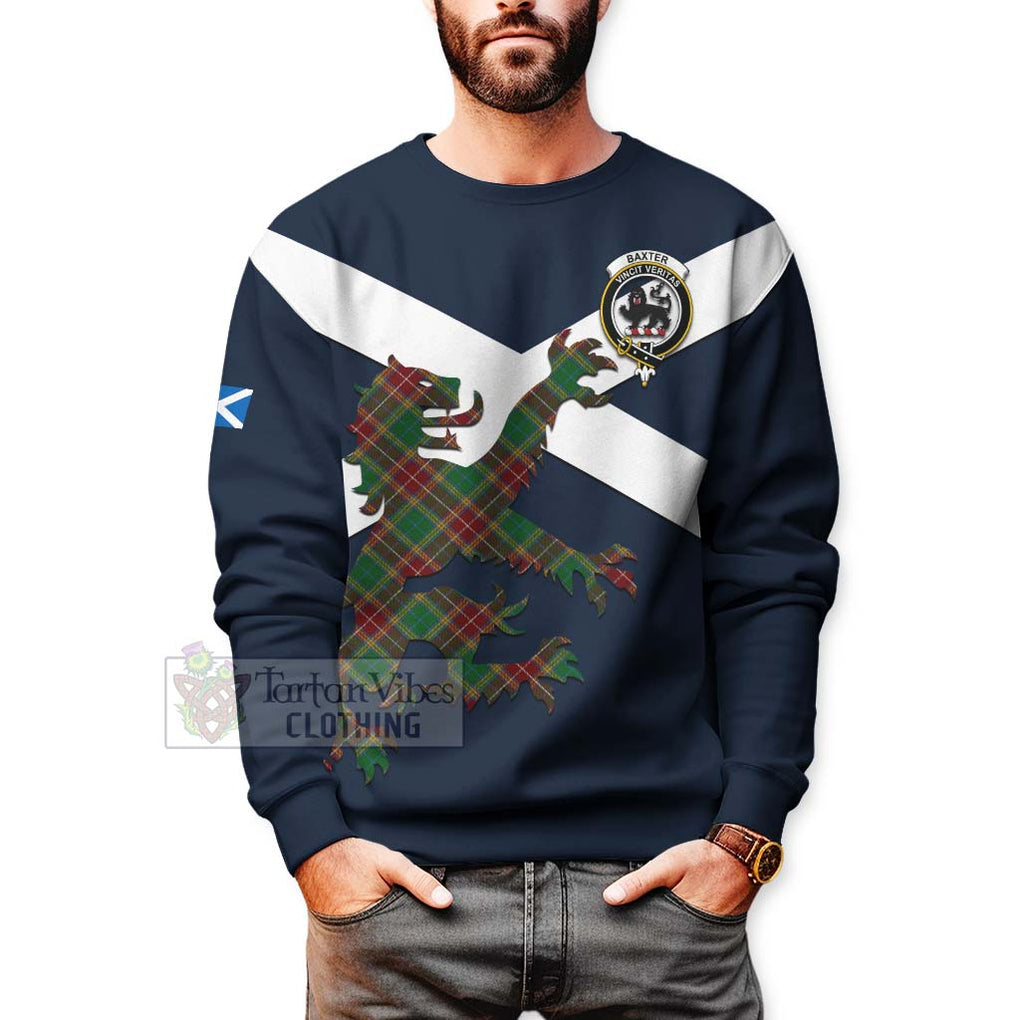 Tartan Vibes Clothing Baxter Tartan Lion Rampant Sweatshirt – Proudly Display Your Heritage with Alba Gu Brath and Clan Name