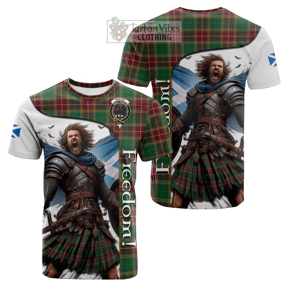 Tartan Vibes Clothing Baxter Crest Tartan Cotton T-shirt Inspired by the Freedom of Scottish Warrior