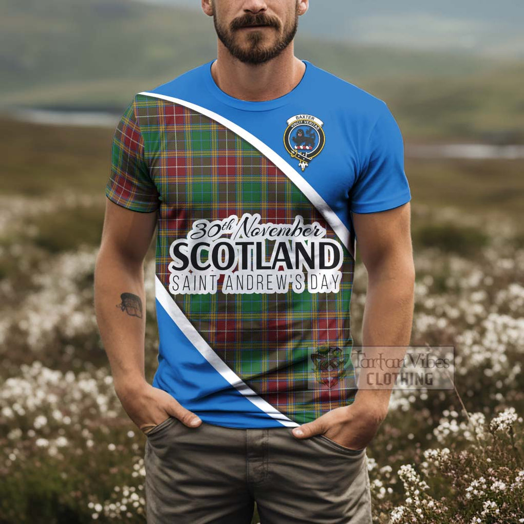 Tartan Vibes Clothing Baxter Family Crest Tartan T-Shirt Celebrate Saint Andrew's Day in Style