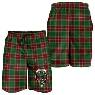 Baxter Tartan Mens Shorts with Family Crest