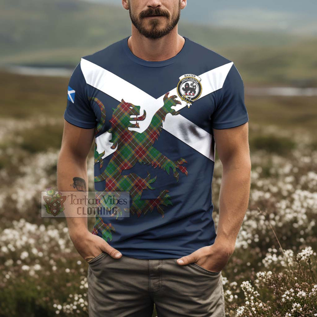 Tartan Vibes Clothing Baxter Tartan Lion Rampant T-Shirt – Proudly Display Your Heritage with Alba Gu Brath and Clan Name