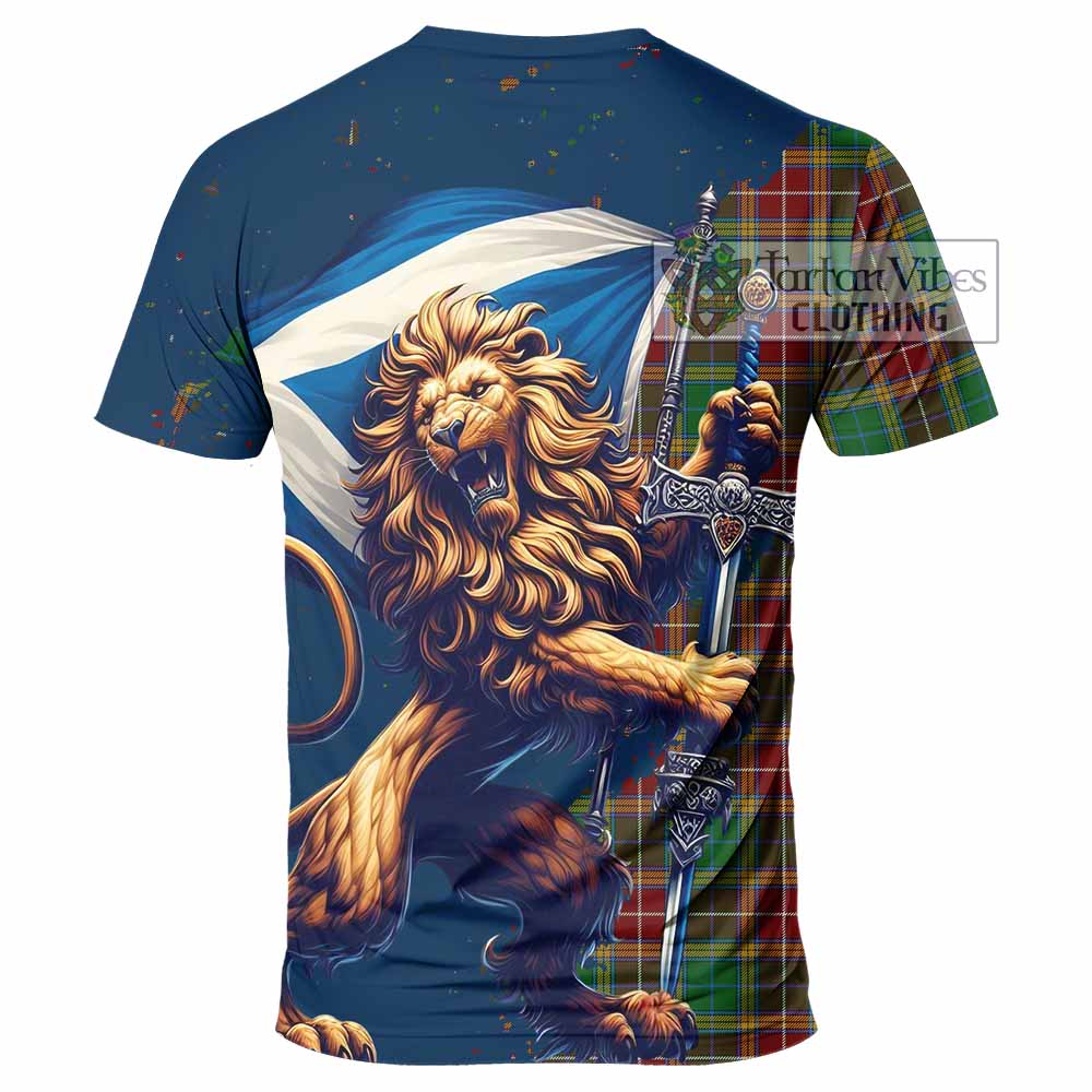 Tartan Vibes Clothing Baxter Tartan Family Crest T-Shirt with Scottish Majestic Lion