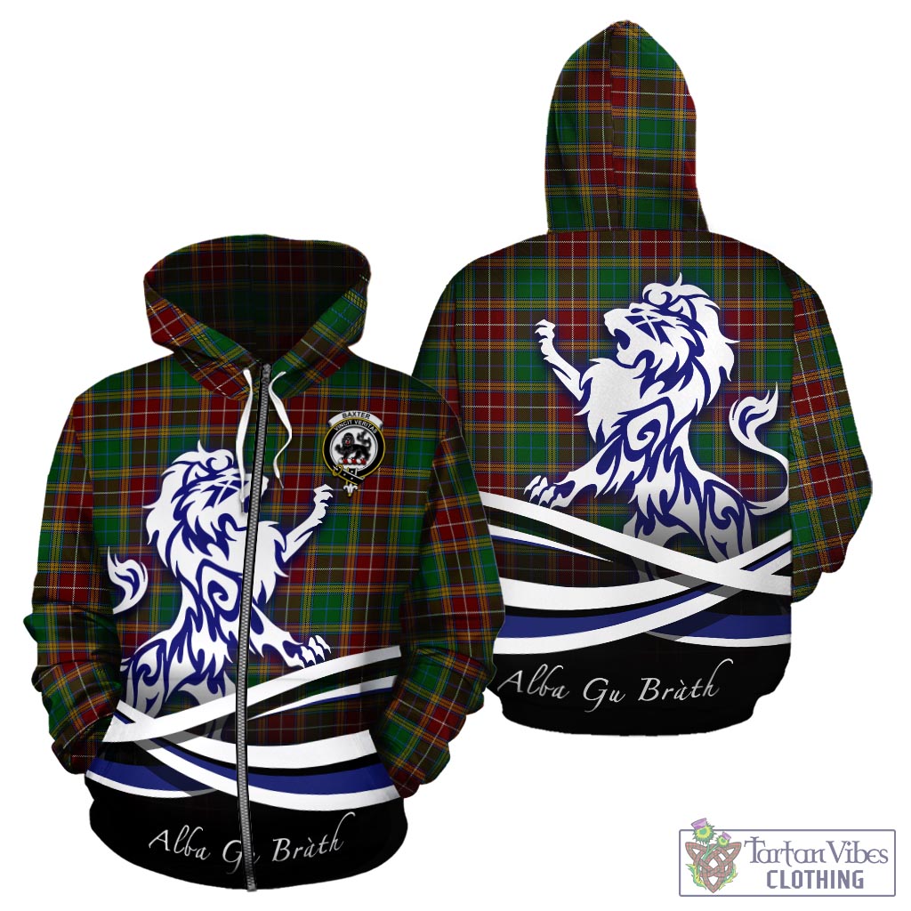Baxter Tartan Hoodie with Alba Gu Brath Regal Lion Emblem - Tartan Vibes Clothing