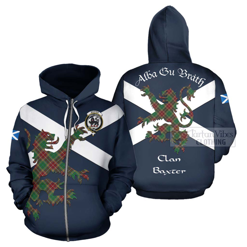 Tartan Vibes Clothing Baxter Tartan Lion Rampant Hoodie – Proudly Display Your Heritage with Alba Gu Brath and Clan Name