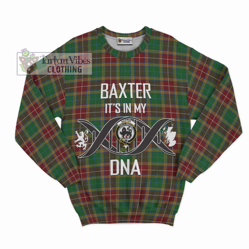 Baxter Tartan Sweatshirt with Family Crest DNA In Me Style - Tartanvibesclothing Shop