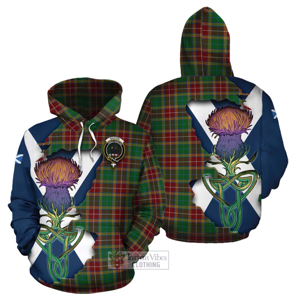 Baxter Tartan Family Crest Cotton Hoodie Scottish Thistle Celtic Inspired - Tartan Vibes Clothing