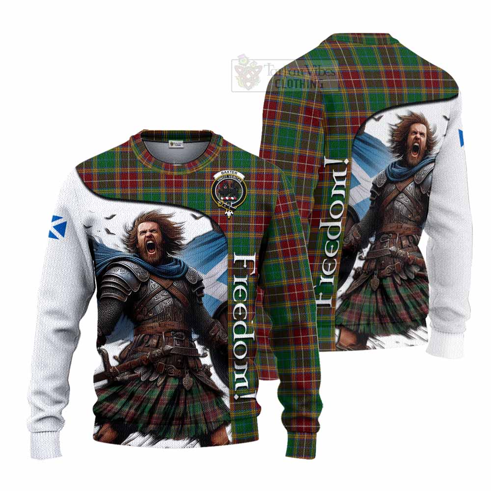 Tartan Vibes Clothing Baxter Crest Tartan Knitted Sweater Inspired by the Freedom of Scottish Warrior