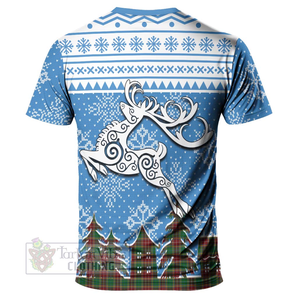 Tartan Vibes Clothing Baxter Clan Christmas T-Shirt Celtic Reindeer Style