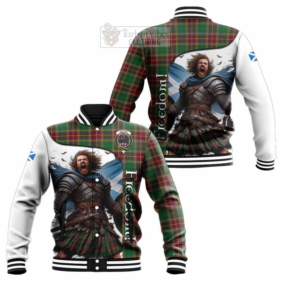 Tartan Vibes Clothing Baxter Crest Tartan Baseball Jacket Inspired by the Freedom of Scottish Warrior