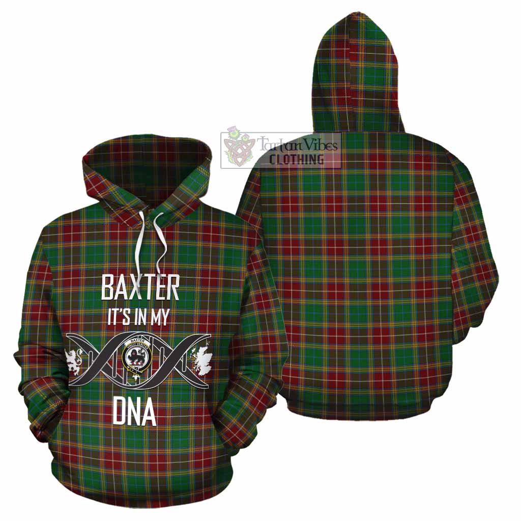 Tartan Vibes Clothing Baxter Tartan Cotton Hoodie with Family Crest DNA In Me Style