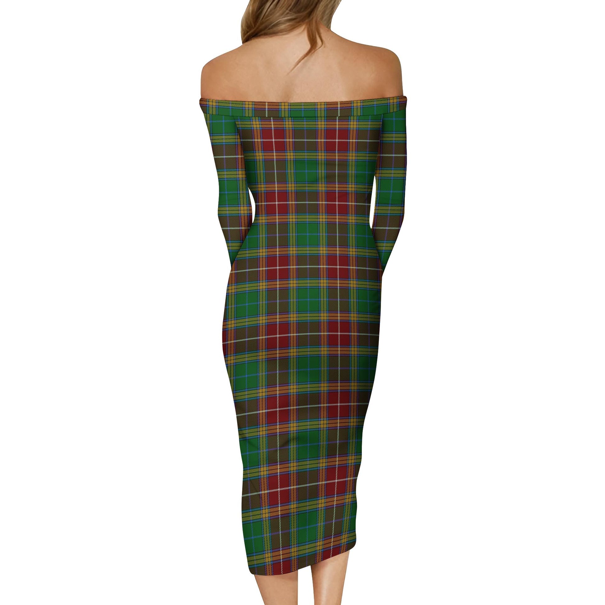 Baxter Tartan Off Shoulder Lady Dress - Tartanvibesclothing