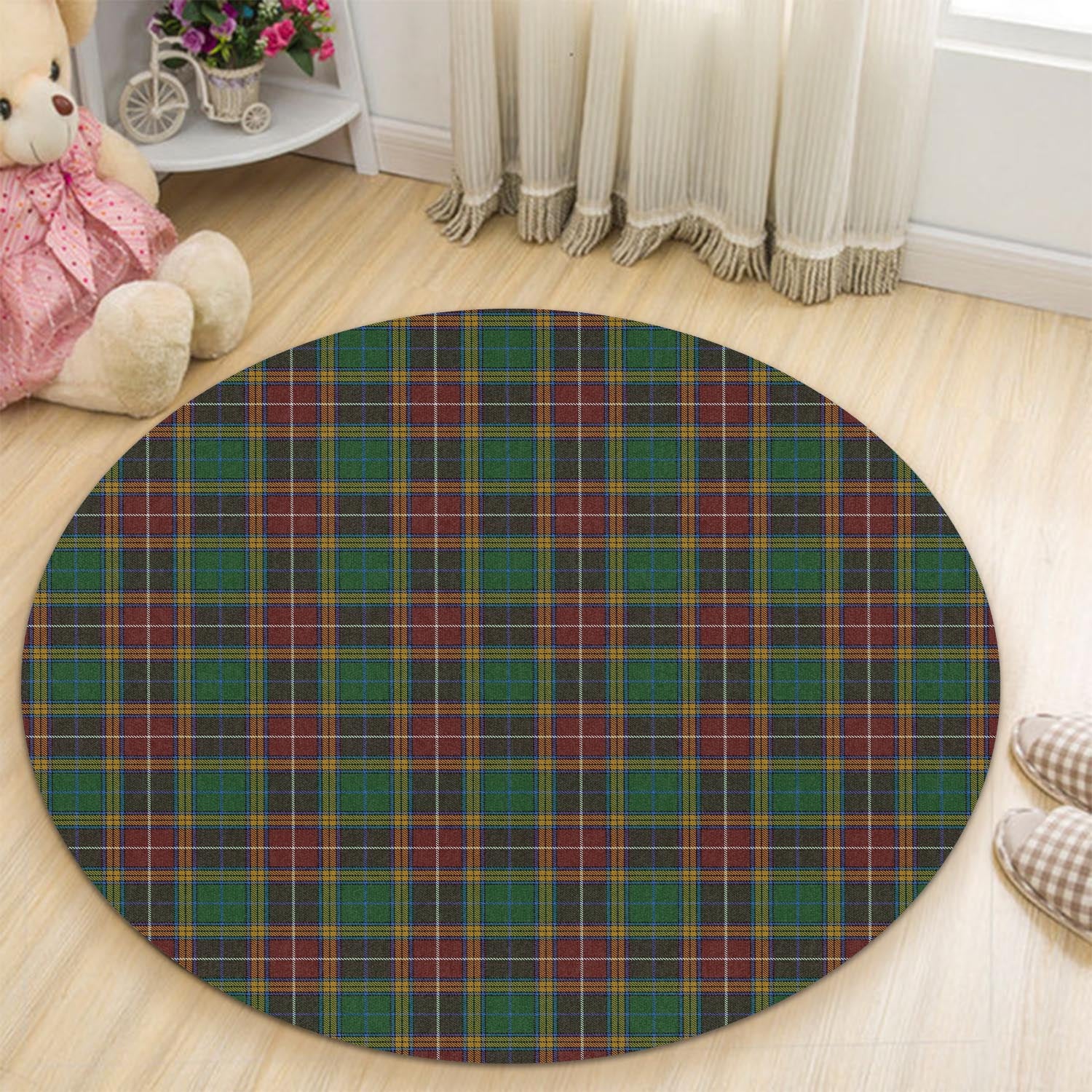 Baxter Tartan Round Rug - Tartanvibesclothing