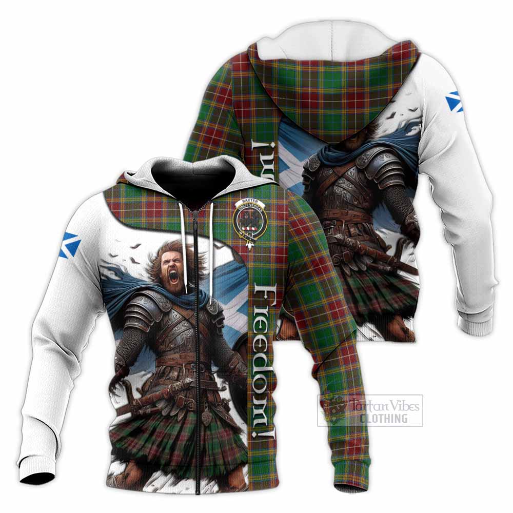 Tartan Vibes Clothing Baxter Crest Tartan Knitted Hoodie Inspired by the Freedom of Scottish Warrior