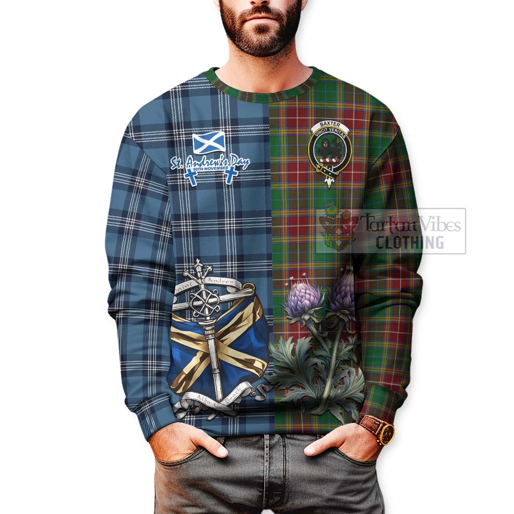 Tartan Vibes Clothing Baxter Tartan Sweatshirt Happy St. Andrew's Day Half Tartan Style