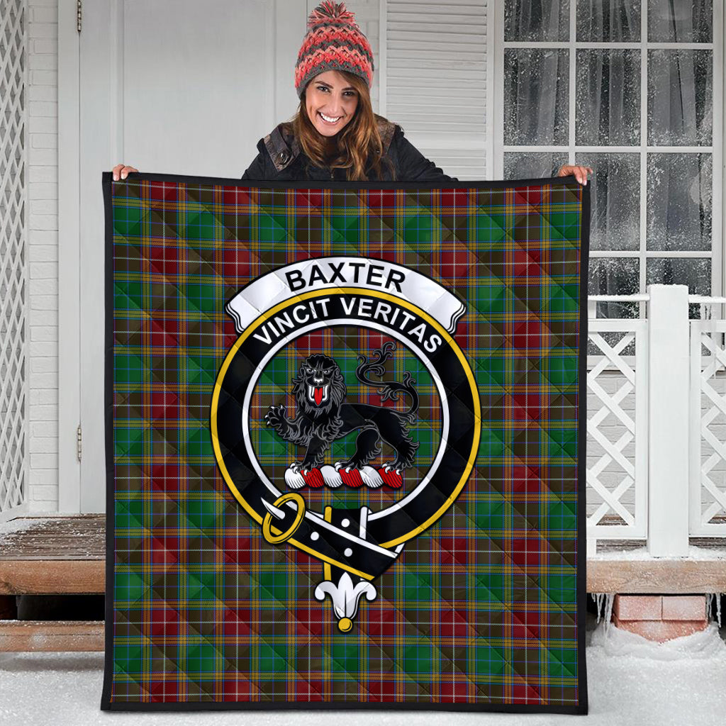 Baxter Tartan Quilt with Family Crest - Tartanvibesclothing