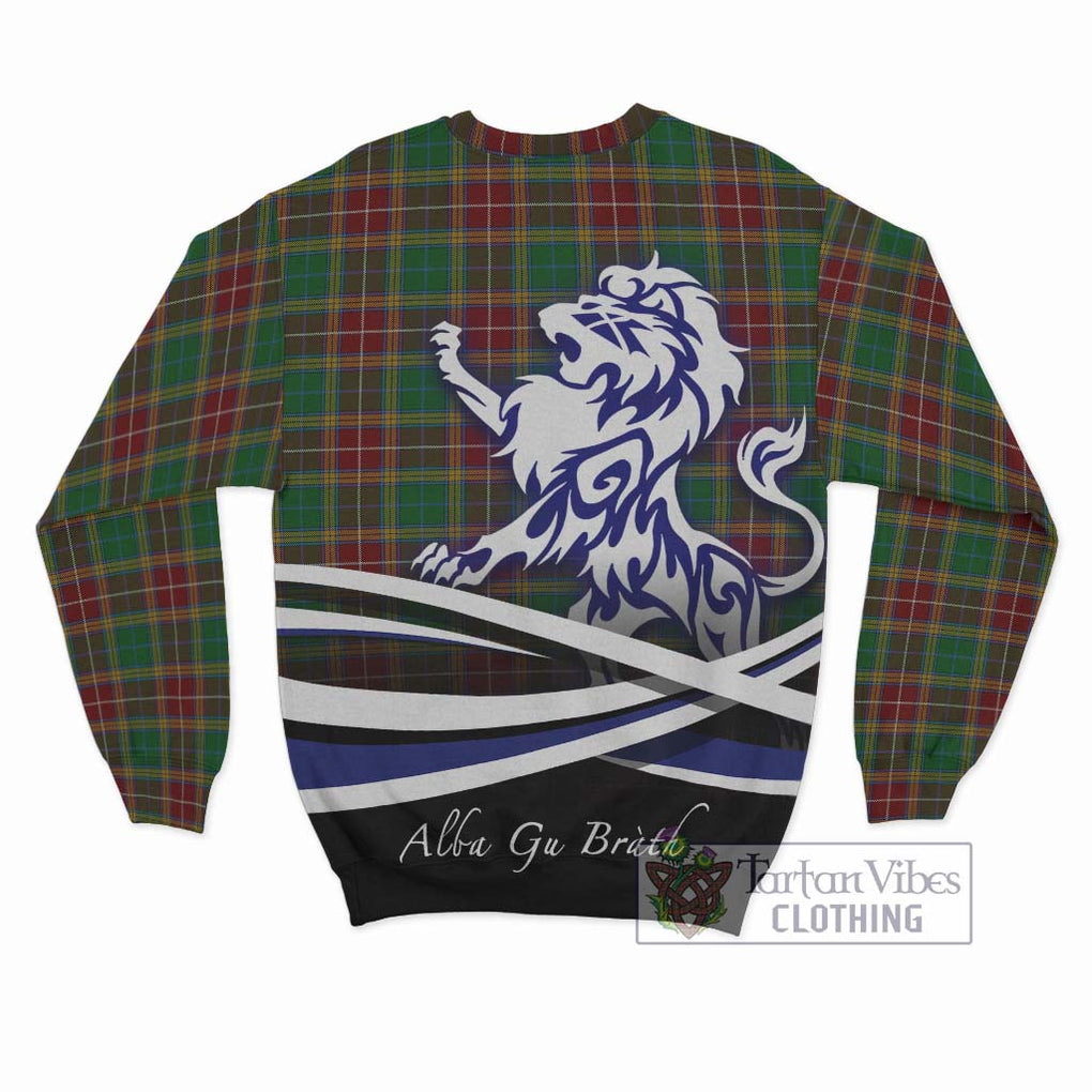 Baxter Tartan Sweatshirt with Alba Gu Brath Regal Lion Emblem - Tartanvibesclothing Shop