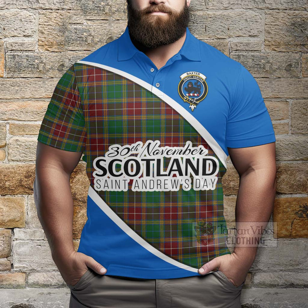 Tartan Vibes Clothing Baxter Family Crest Tartan Polo Shirt Celebrate Saint Andrew's Day in Style