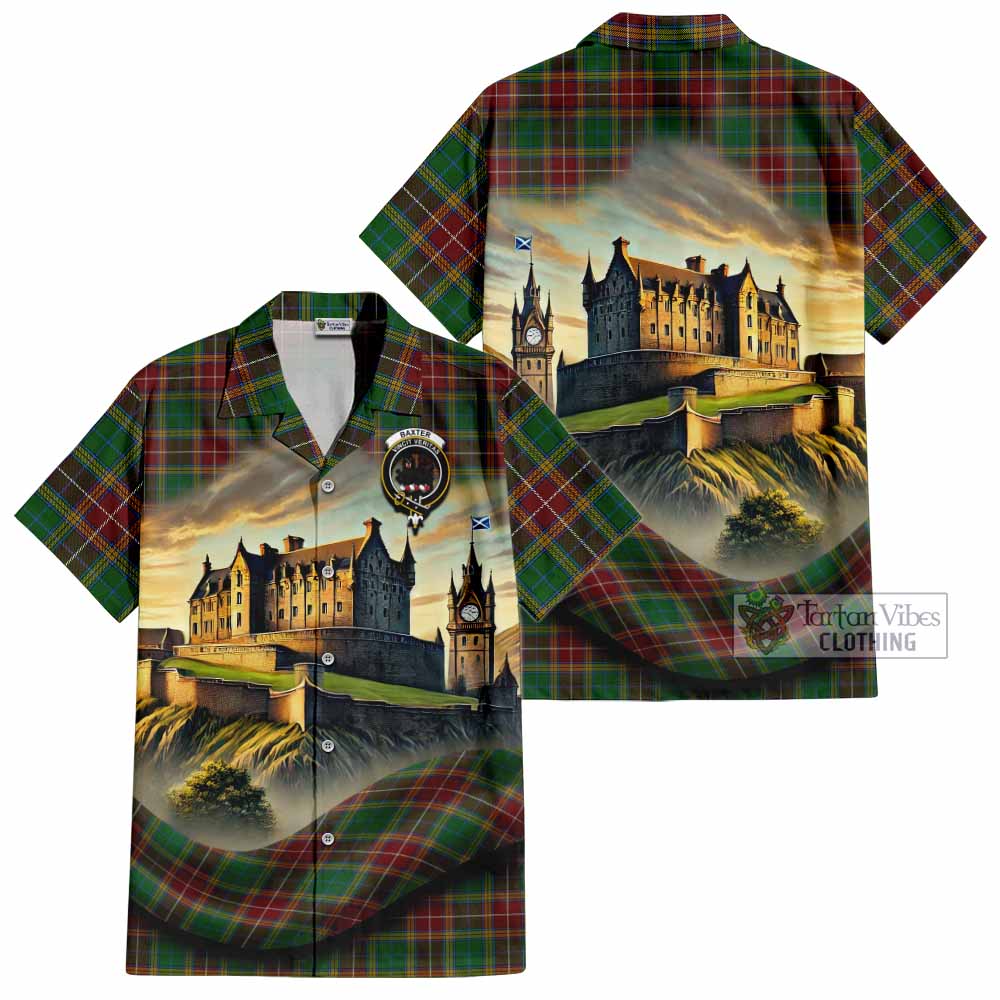 Baxter Tartan Family Crest Hawaiian Shirt with Scottish Ancient Castle Style - Tartan Vibes Clothing