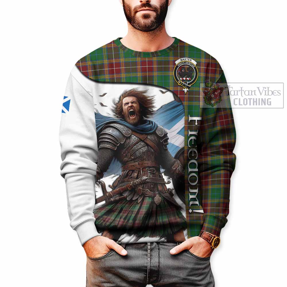 Tartan Vibes Clothing Baxter Crest Tartan Sweatshirt Inspired by the Freedom of Scottish Warrior