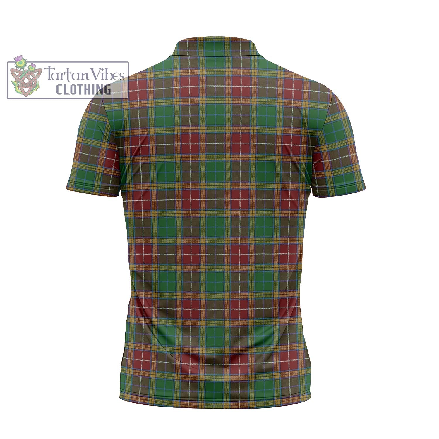 Tartan Vibes Clothing Baxter Tartan Zipper Polo Shirt with Family Crest